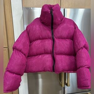 Vibrant Fuchsia Pink Puffer Jacket